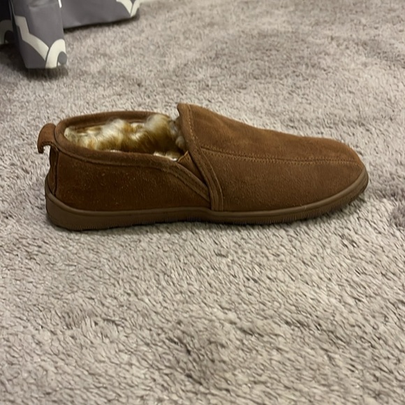 RJS Fuzzies Sheepskin Slippers House Shoes brown Mens Size 8 main image 5